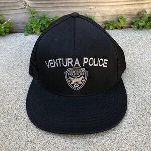 VENTURA POLICE California Fitted Trucker Hat Men's L/XL JAG Black Cap​​​